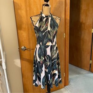 Halter leafy dress